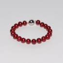 Süßwasser Zuchtperlen Armband Perlen Ø 8,5 - 9,5 mm rot